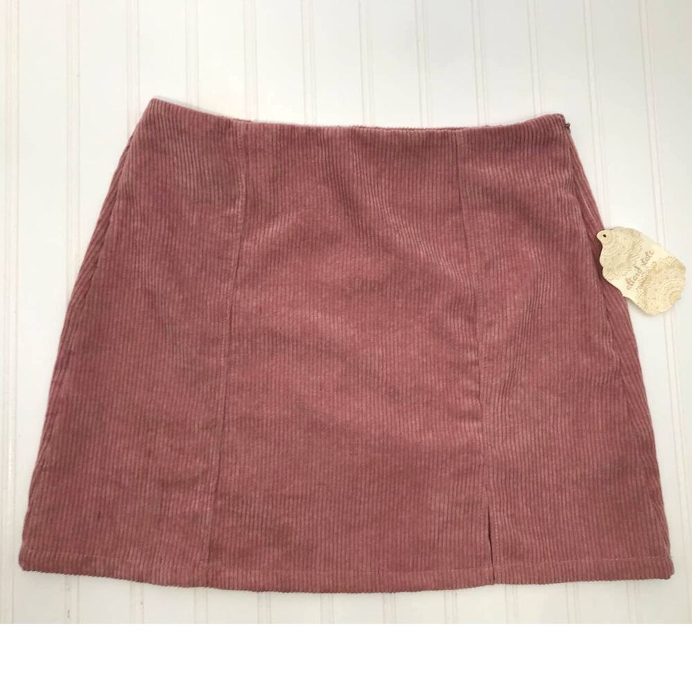 Altar'd State Mauve Pink Corduroy Mini Skirt Size M